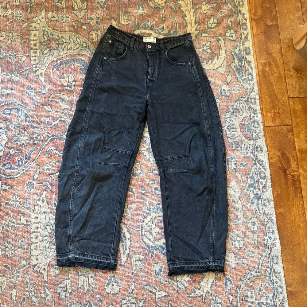 We The Free Good Luck Mid-Rise Barrel Jean